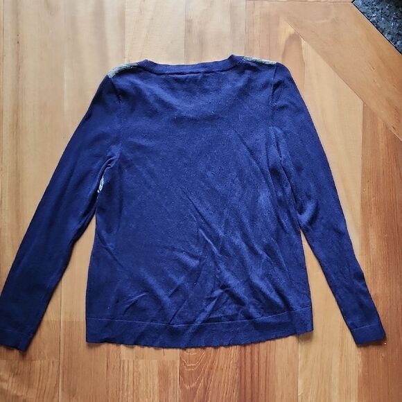 Moth Deep Blue Knit Top - Size Women's Medium - Picture 5 of 5